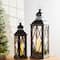 Modern Farmhouse Wooden Lantern Set, 28.5" & 20.5"